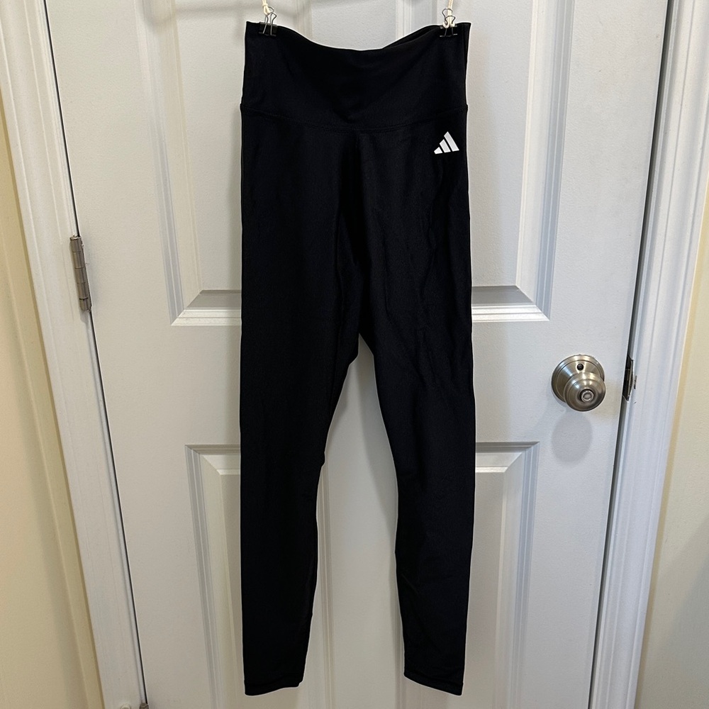 Adidas Women’s Small Black High-Waist Athletic Leggings High Shine